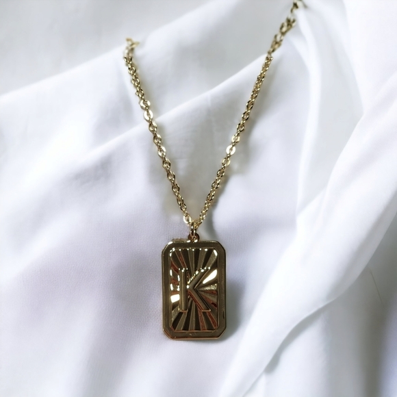 Other - 18k Gold Plated Initial K 20 inch with 2 inch extender Necklace